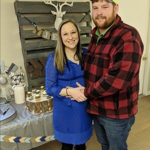 Blue small motherhood maternity dress